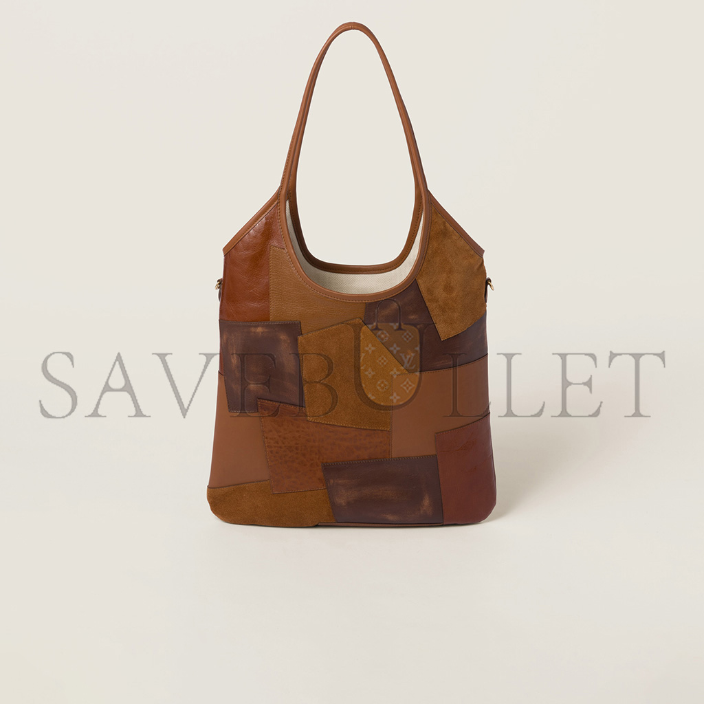 M1v M1v ivy leather patchwork bag 5bg231 (40*35cm)